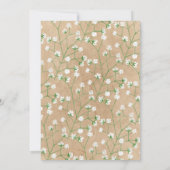 Babybloemen Rustic Wedding Seating Chart Kaart (Achterkant)