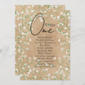 Babybloemen Rustic Wedding Seating Chart Kaart (Voorkant / Achterkant)