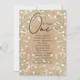 Babybloemen Rustic Wedding Seating Chart Kaart