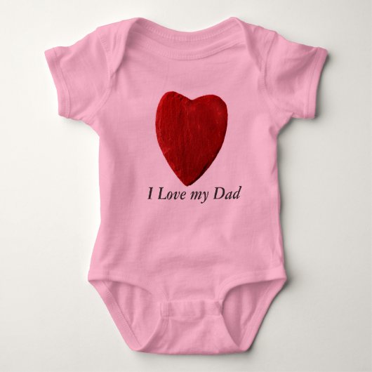 Babybody I Love my Dad mit Herz Romper (Voorkant)