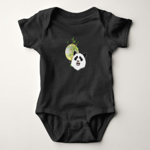Babybody mit grossem Panda Baby Strampler Romper