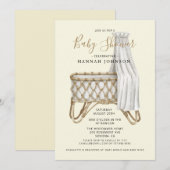 Babyboho moderne baby shower kaart (Voorkant / Achterkant)