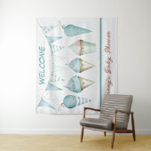 Babyborduurstapijtje voor jongen ter verwelkoming wandkleed (In situ)