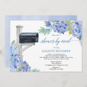 Babyboy-verjaardagsfeest cadeau per post blauw wit kaart (Voorkant / Achterkant)