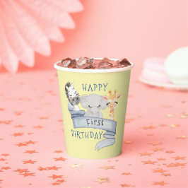 Babydieren Happy Birthday Paper cup Papieren Bekers