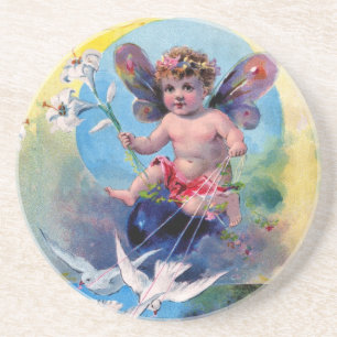 BABYFAIRY MET DUIVEN ZANDSTEEN ONDERZETTER