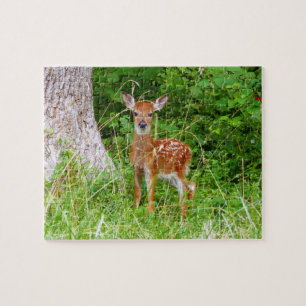 Babyhert in het bos natuurfotografie legpuzzel