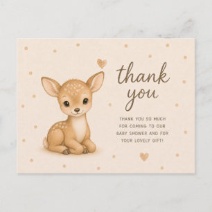 Babyhertje Reekalfje Baby Shower Bedankt Briefkaart
