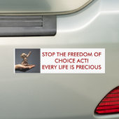 BabyinHand BUMPERSTICKER, STOP FOCA Bumpersticker (Op auto)