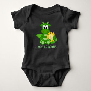 Babyjongen liefde Dragons lichaamspak Romper
