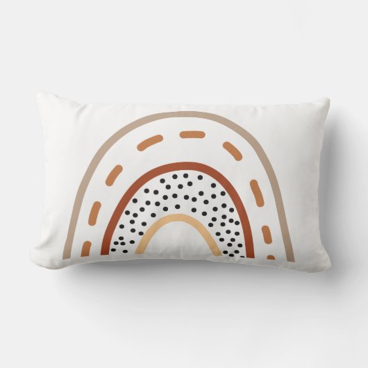 Babykamer Boho Regenboog Kussen in Aardetinten (Voorkant)