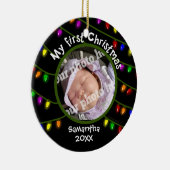 Babykerstfoto's voor eerste kerstmis met speciale  keramisch ornament (Rechts)