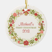 Babykerstmis Keramisch Ornament (Voorkant)