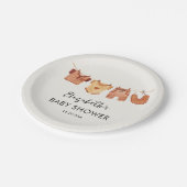 Babykleding Baby shower Papieren Bordje (Gekanteld)