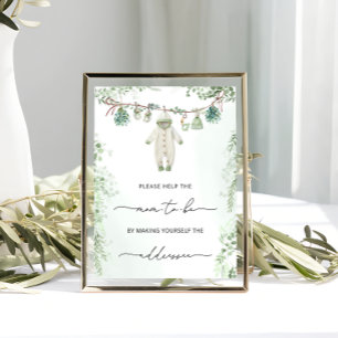 Babykleding Boho Baby shower Adres een envelop Poster