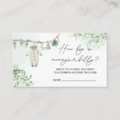 Babykleding Boho Green Hoe groot is de buik van ma Informatiekaartje (Voorkant)