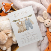 Babykleding Waterverf Rustiek Geslacht Onthulling Kaart