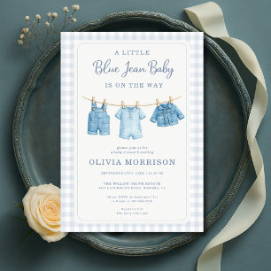 Babykleertjeslijn Jongens Baby Shower Kaart