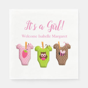 Babykleren Het Is Een Meisje Baby Shower Servetten