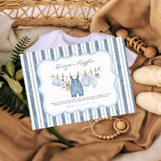 Babyklerenlijn Luier Raffle Kaart Blauw Katoen