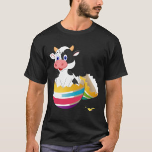 Babykoe uitkomend uit Paasei Paasdag T-shirt