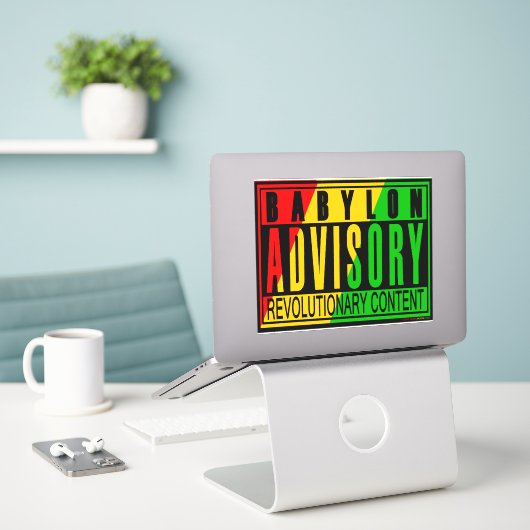 Babylon Advisory Revolutionair RASTA REGGAE Sticker (Laptop op bureau)