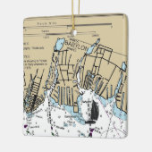 Babylon NY Nautical Chart Keramisch Ornament (Links)