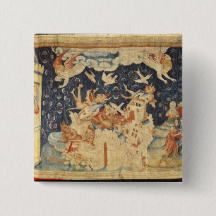 Babylon uitgenodigd door Demons Vierkante Button 5,1 Cm