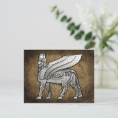 Babylonian Winged Bull Lamassu Briefkaart (Staand voorkant)