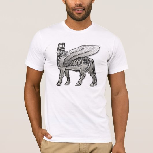 Babylonian Winged Bull Lamassu T-shirt (Voorkant)