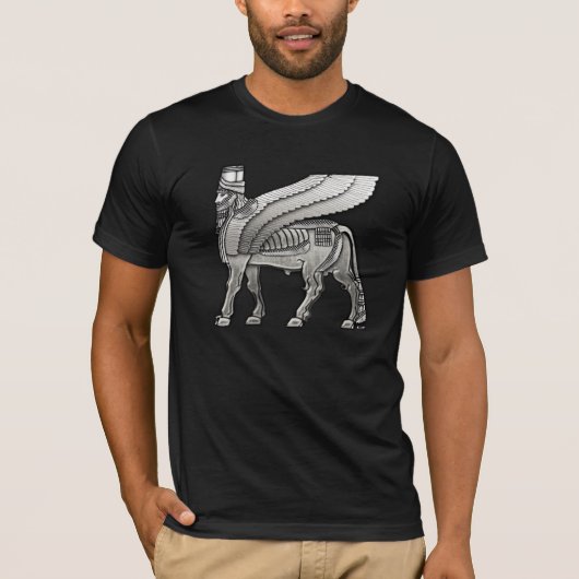 Babylonian Winged Bull Lamassu T-shirt (Voorkant)