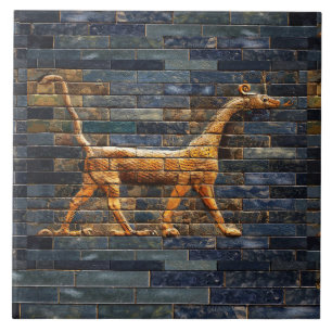 BABYLONISCHE SLANGEN DRACHEN Antique Assyrische Ku Tegeltje