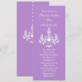 Babyluhandelier (paars) kaart (Voorkant / Achterkant)