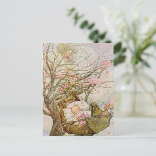 babymeisje briefkaart (Staand voorkant)