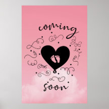 Babymeisje komt binnenkort Acryl Wanddecoratie