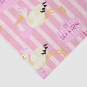 Babymeisje ooievaar tissuepapier (Detail)