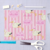 Babymeisje ooievaar tissuepapier (Craft)