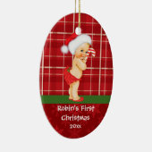  babymeisje's eerste kerstversiering keramisch ornament (Rechts)
