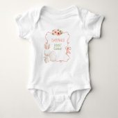 BABYNAAM Eerste Pasen Roze Romper (Voorkant)