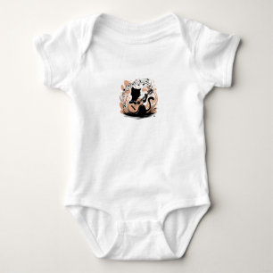 Babypak - Zwarte kat Romper
