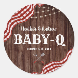Babyq Backyard BBQ Couples Shower Favors Stickers