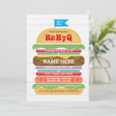 BaByQ BBQ Baby shower Invitation de douche pour ga (Debout devant)