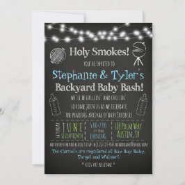 BaByQ BBQ Baby shower Uitnodiging en Boek Kaart