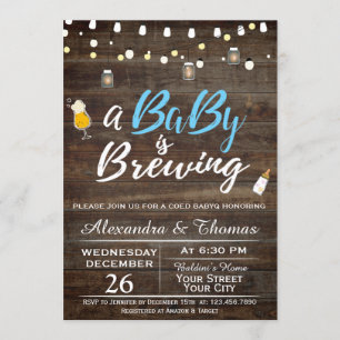 BabyQ BBQ Bébé Brasserie Douche Invitation
