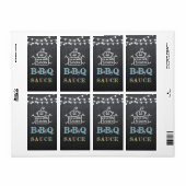Babyq Saus / BBQ baby shower sticker (Full Sheet)