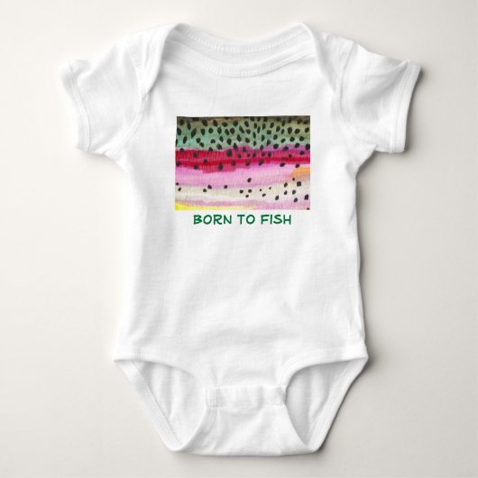 Babyregenboogforel Vist Romper (Voorkant)