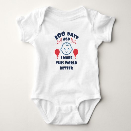 Baby's 100 dagen feest |100e dag Baby shower Romper (Voorkant)
