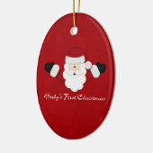 Babys 1 Kerstmis Keramisch Ornament (Links)