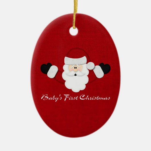 Babys 1 Kerstmis Keramisch Ornament (Voorkant)