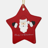 Babys 1 Kerstmis Keramisch Ornament (Links)